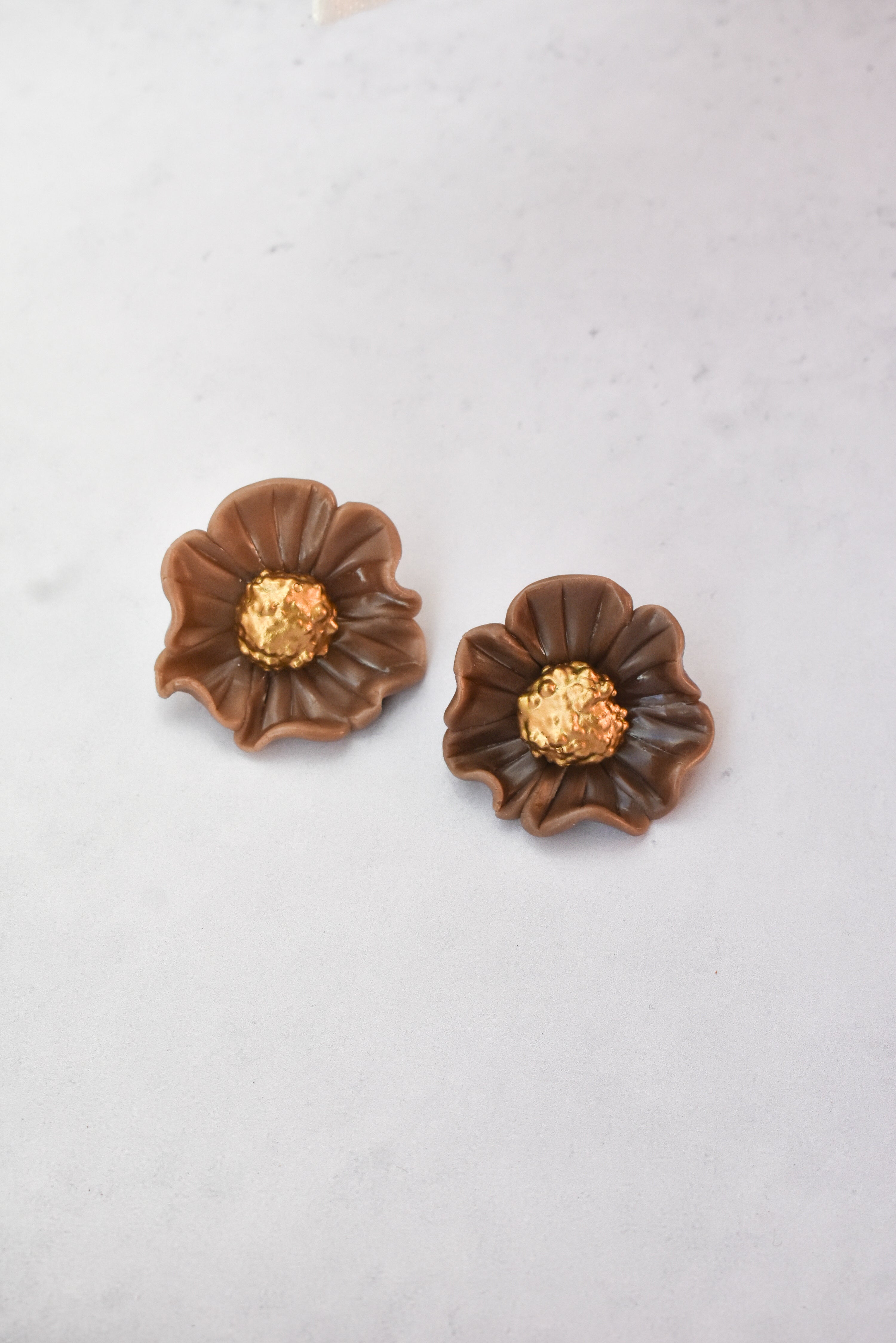 PENDIENTES MANUELA - Marrón Chocolate
