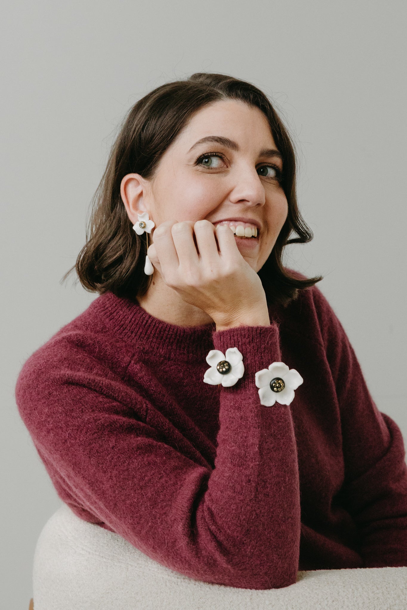 PENDIENTES CANDELA BLANCO - Pendientes de novia desmontables