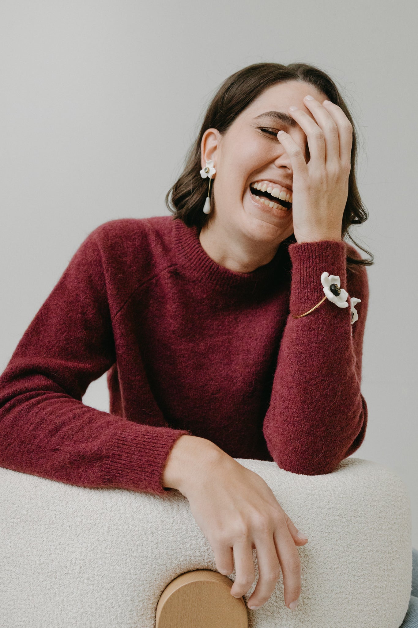 PENDIENTES CANDELA BLANCO - Pendientes de novia desmontables